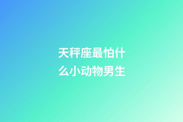 天秤座最怕什么小动物男生-第1张-星座运势-玄机派