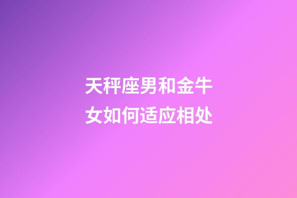 天秤座男和金牛女如何适应相处-第1张-星座运势-玄机派