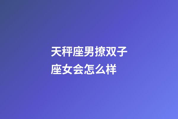 天秤座男撩双子座女会怎么样-第1张-星座运势-玄机派