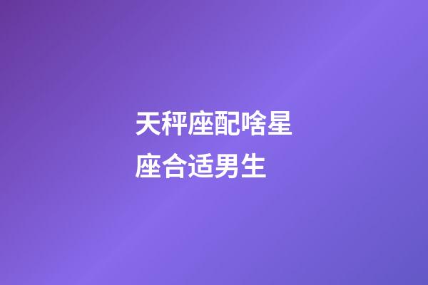 天秤座配啥星座合适男生-第1张-星座运势-玄机派