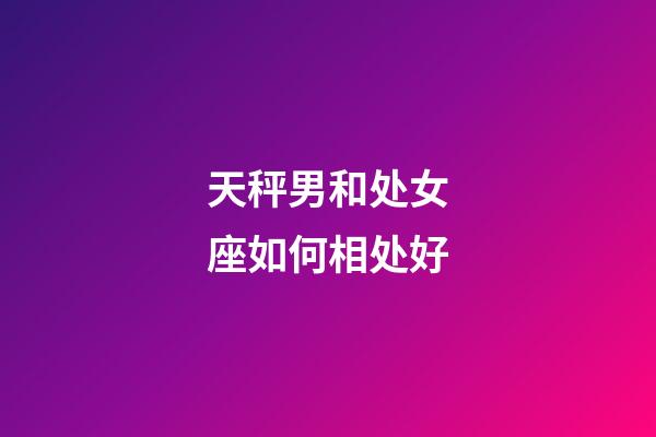 天秤男和处女座如何相处好-第1张-星座运势-玄机派