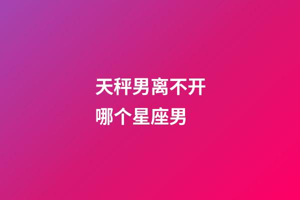 天秤男离不开哪个星座男-第1张-星座运势-玄机派