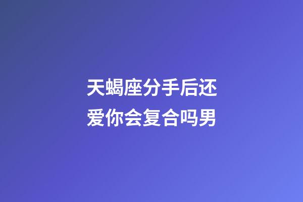 天蝎座分手后还爱你会复合吗男-第1张-星座运势-玄机派