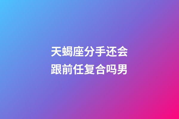 天蝎座分手还会跟前任复合吗男-第1张-星座运势-玄机派