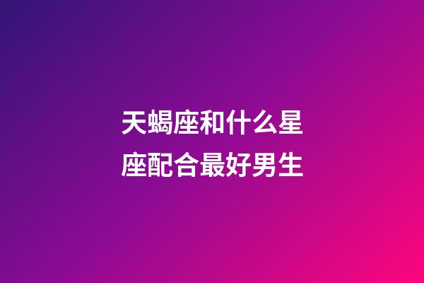 天蝎座和什么星座配合最好男生-第1张-星座运势-玄机派
