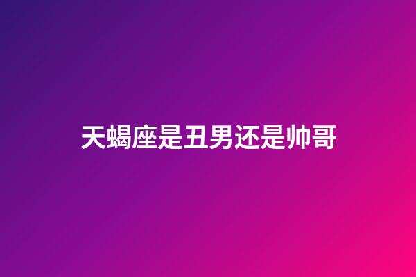 天蝎座是丑男还是帅哥-第1张-星座运势-玄机派