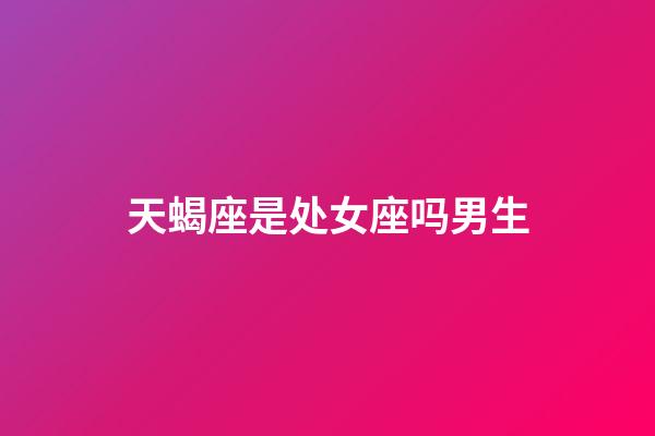 天蝎座是处女座吗男生-第1张-星座运势-玄机派