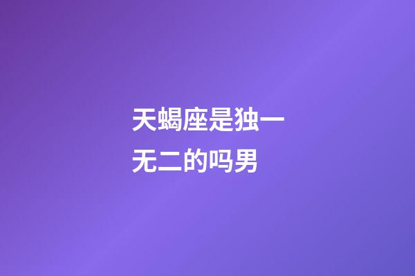 天蝎座是独一无二的吗男-第1张-星座运势-玄机派