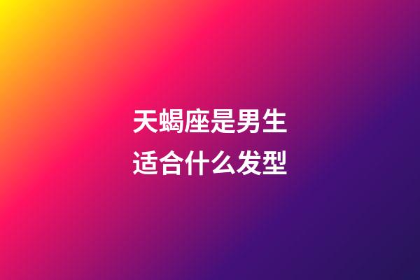 天蝎座是男生适合什么发型-第1张-星座运势-玄机派
