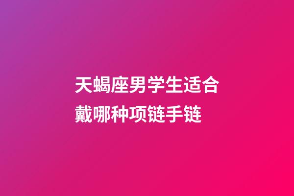 天蝎座男学生适合戴哪种项链手链-第1张-星座运势-玄机派