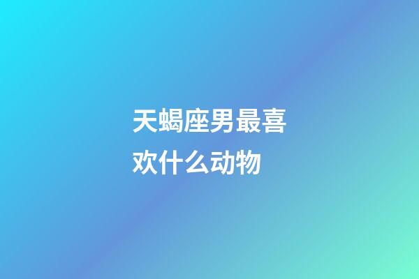 天蝎座男最喜欢什么动物-第1张-星座运势-玄机派