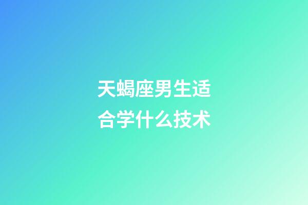 天蝎座男生适合学什么技术-第1张-星座运势-玄机派