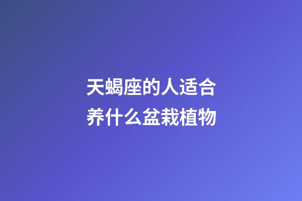 天蝎座的人适合养什么盆栽植物-第1张-星座运势-玄机派