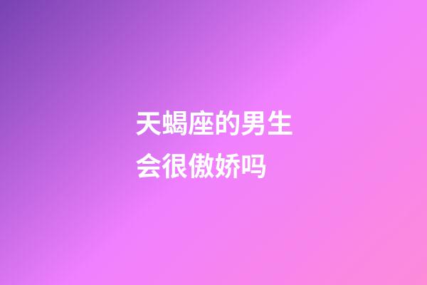 天蝎座的男生会很傲娇吗-第1张-星座运势-玄机派