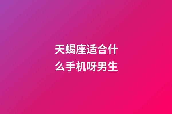 天蝎座适合什么手机呀男生-第1张-星座运势-玄机派