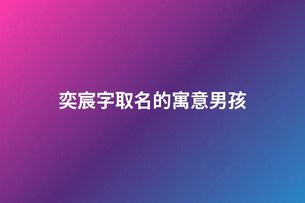 奕宸字取名的寓意男孩(奕字不能随便取名)-第1张-男孩起名-玄机派