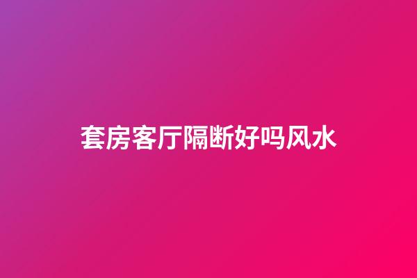 套房客厅隔断好吗风水