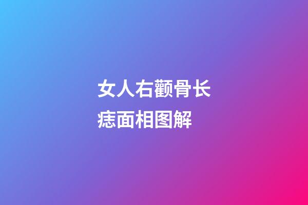 女人右颧骨长痣面相图解