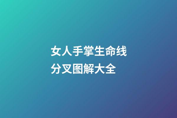 女人手掌生命线分叉图解大全