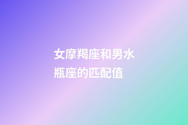 女摩羯座和男水瓶座的匹配值-第1张-星座运势-玄机派