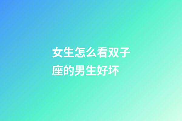 女生怎么看双子座的男生好坏-第1张-星座运势-玄机派
