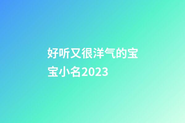 好听又很洋气的宝宝小名2023