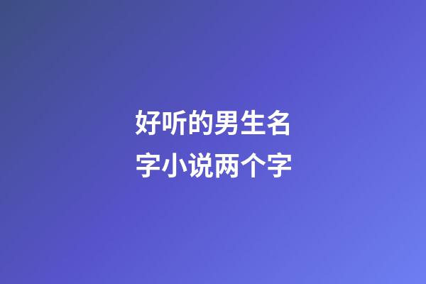 好听的男生名字小说两个字(小说好听男生名字俩字)-第1张-男孩起名-玄机派
