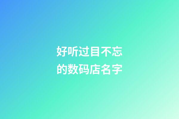 好听过目不忘的数码店名字