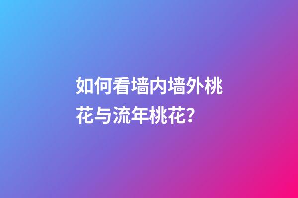 如何看墙内墙外桃花与流年桃花？