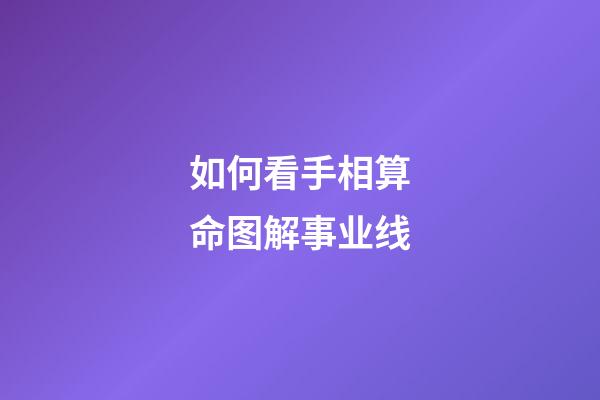 如何看手相算命图解事业线