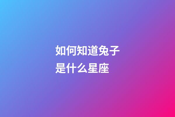 如何知道兔子是什么星座-第1张-星座运势-玄机派