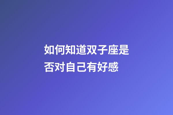 如何知道双子座是否对自己有好感-第1张-星座运势-玄机派
