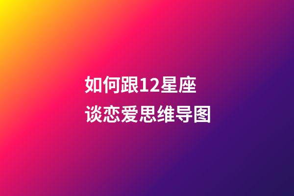 如何跟12星座谈恋爱思维导图-第1张-星座运势-玄机派