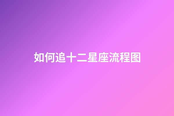 如何追十二星座流程图-第1张-星座运势-玄机派