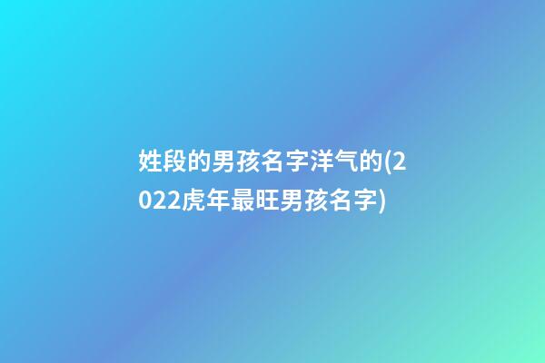 姓段的男孩名字洋气的(2022虎年最旺男孩名字)