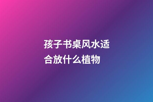 孩子书桌风水适合放什么植物