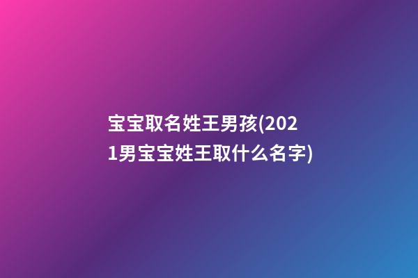 宝宝取名姓王男孩(2021男宝宝姓王取什么名字)