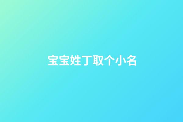 宝宝姓丁取个小名(宝宝姓丁取什么名字好)-第1张-宝宝起名-玄机派