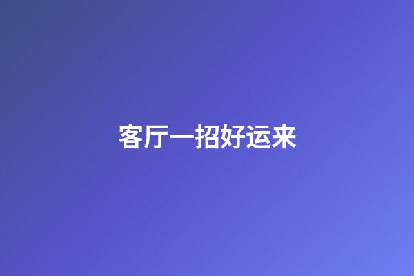 客厅一招好运来
