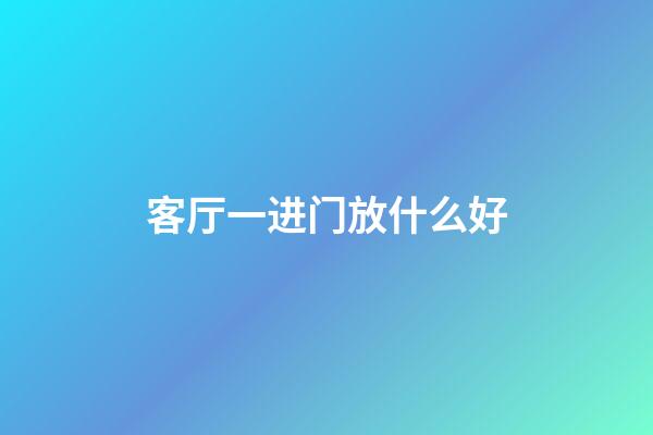 客厅一进门放什么好