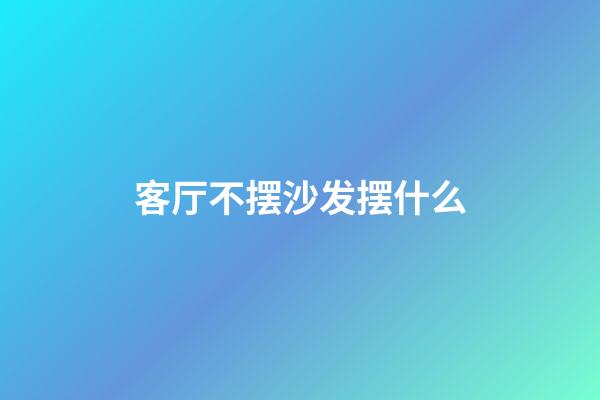 客厅不摆沙发摆什么