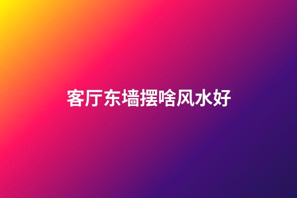 客厅东墙摆啥风水好