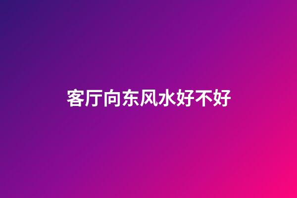 客厅向东风水好不好