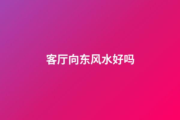 客厅向东风水好吗