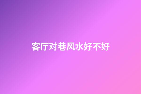 客厅对巷风水好不好
