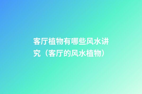 客厅植物有哪些风水讲究（客厅的风水植物）
