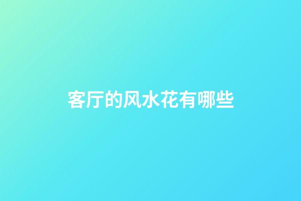 客厅的风水花有哪些