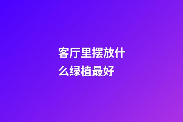 客厅里摆放什么绿植最好