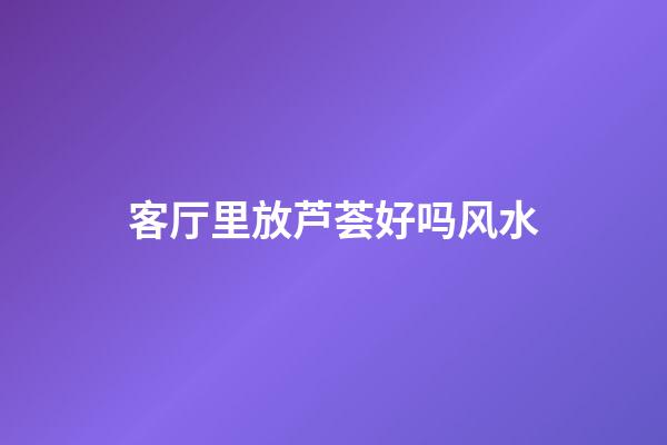 客厅里放芦荟好吗风水