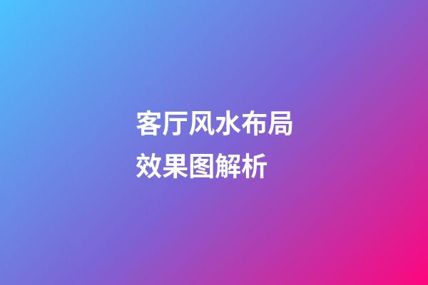客厅风水布局效果图解析